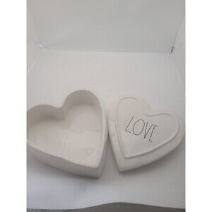 Rae Dunn Heart Shaped LOVE Trinket Jewelry Box Container Heart Valentine’s Gift